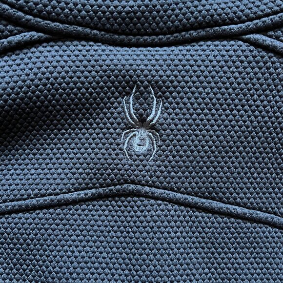 Spyder Men's 1/4 Zip Pullover Knit Diamond Weave Textured Sweater | Sz M - Picture 7 of 12